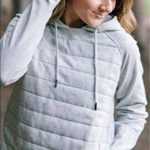 Zyia Gray Combo Pocket Sweatshirt